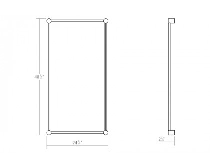 Sonneman Purolinear 360 LED Wall Bar - Polished Chrome, 24"/48", Rectangle