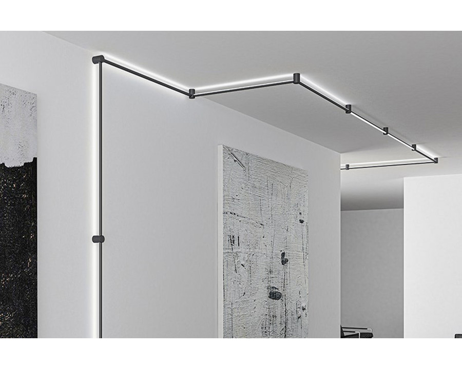 Sonneman Purolinear 360 LED Wall Bar - Satin Chrome, 24"/36", Rectangle