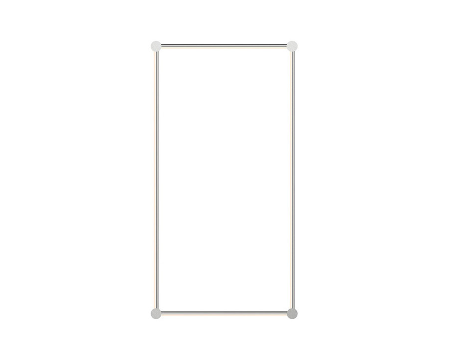 Sonneman Purolinear 360 LED Wall Bar - Satin Chrome, 24"/48", Rectangle