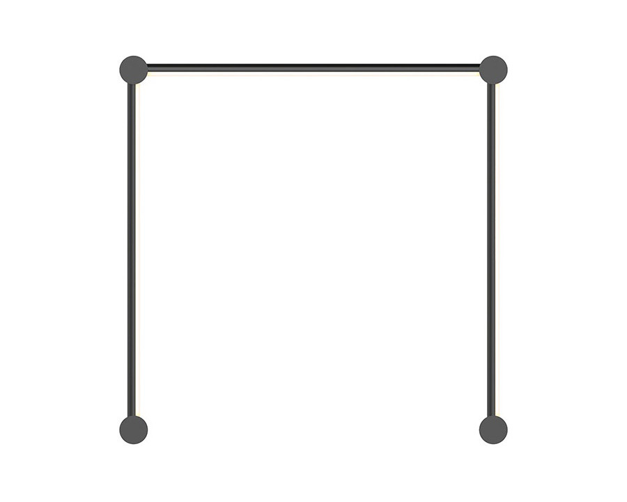 Sonneman Purolinear 360 LED Wall Bar - Satin Black, 24", Single N