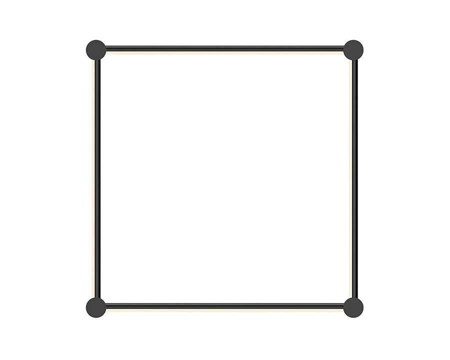 Sonneman Purolinear 360 LED Wall Bar - Satin Black, 24", Square