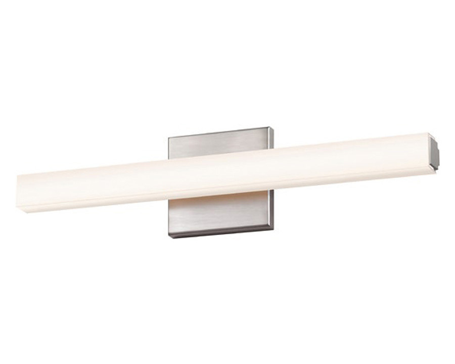 Sonneman SQ-bar LED Bath Bar - Satin Nickel, 18"