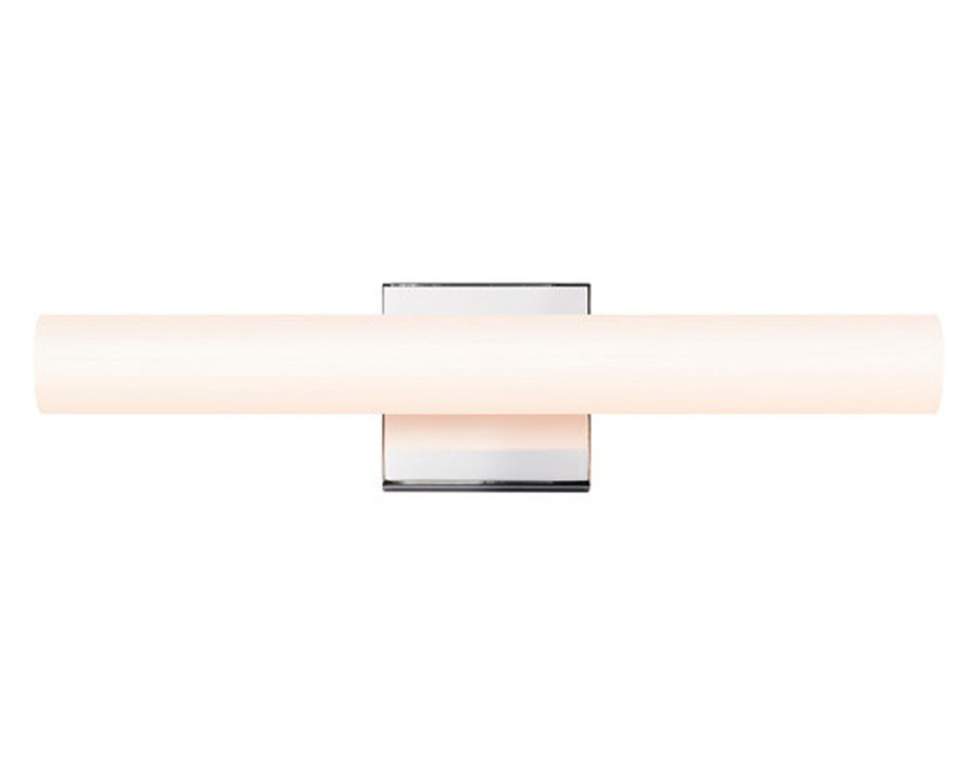 Sonneman Tubo Slim LED Bath Bar - Polished Chrome, 18", Flat Trim