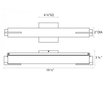 Sonneman Tubo Slim LED Bath Bar - Polished Chrome, 18", Spine Trim