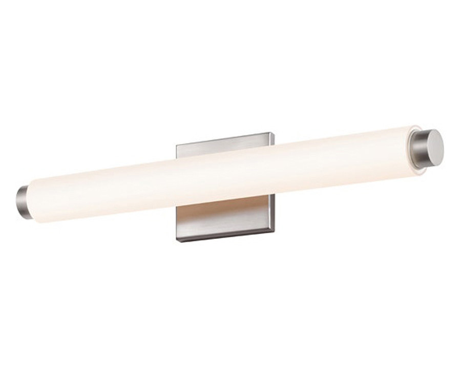 Sonneman Tubo Slim LED Bath Bar - Satin Nickel, 18", Drum Trim