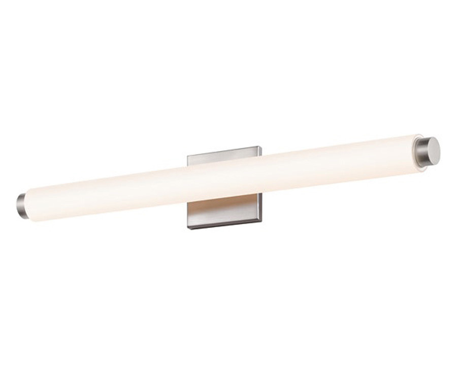 Sonneman Tubo Slim LED Bath Bar - Satin Nickel, 24", Drum Trim