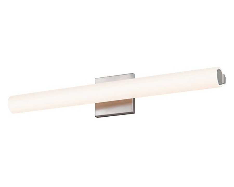 Sonneman Tubo Slim LED Bath Bar - Satin Nickel, 24", Flat Trim