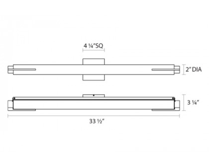 Sonneman Tubo Slim LED Bath Bar - Polished Chrome, 32", Spine Trim