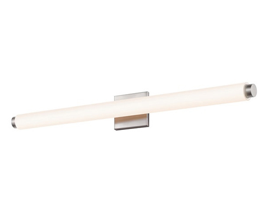 Sonneman Tubo Slim LED Bath Bar - Satin Nickel, 32", Drum Trim