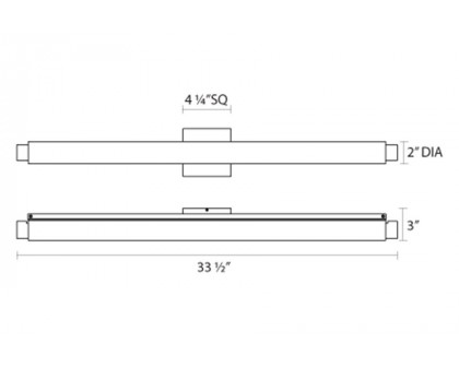 Sonneman Tubo Slim LED Bath Bar - Satin Nickel, 32", Drum Trim