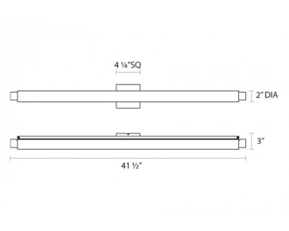 Sonneman Tubo Slim LED Bath Bar - Polished Chrome, 40", Drum Trim