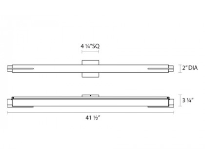 Sonneman Tubo Slim LED Bath Bar - Polished Chrome, 40", Spine Trim