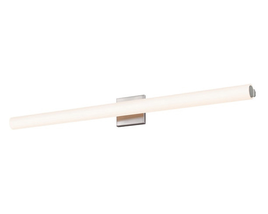 Sonneman Tubo Slim LED Bath Bar - Satin Nickel, 40", Flat Trim