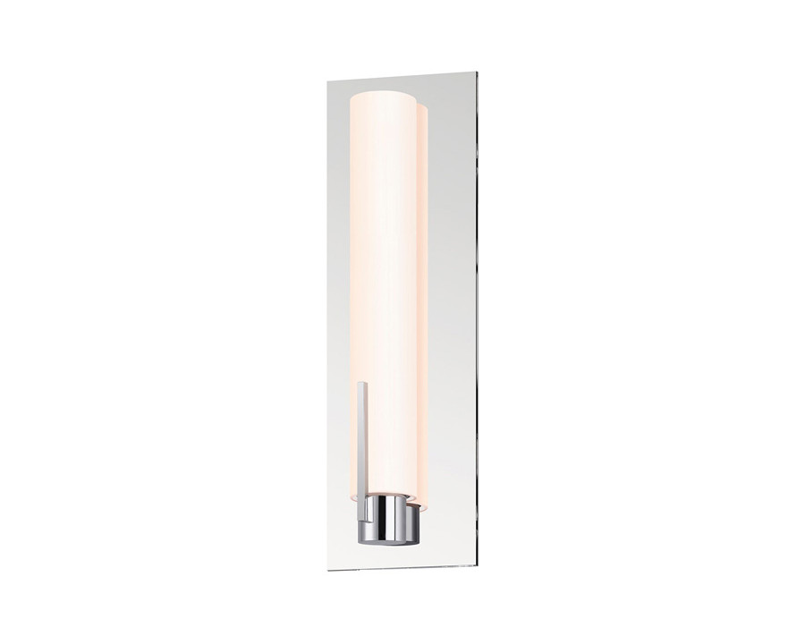 Sonneman Tubo Slim LED Panel Sconce - Polished Chrome, 12", Spine Trim