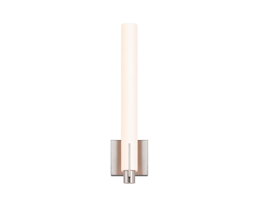 Sonneman Tubo Slim LED Sconce - Satin Nickel, 18", Spine Trim