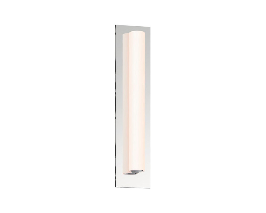 Sonneman Tubo Slim LED Panel Sconce - Polished Chrome, 18", Flat Trim