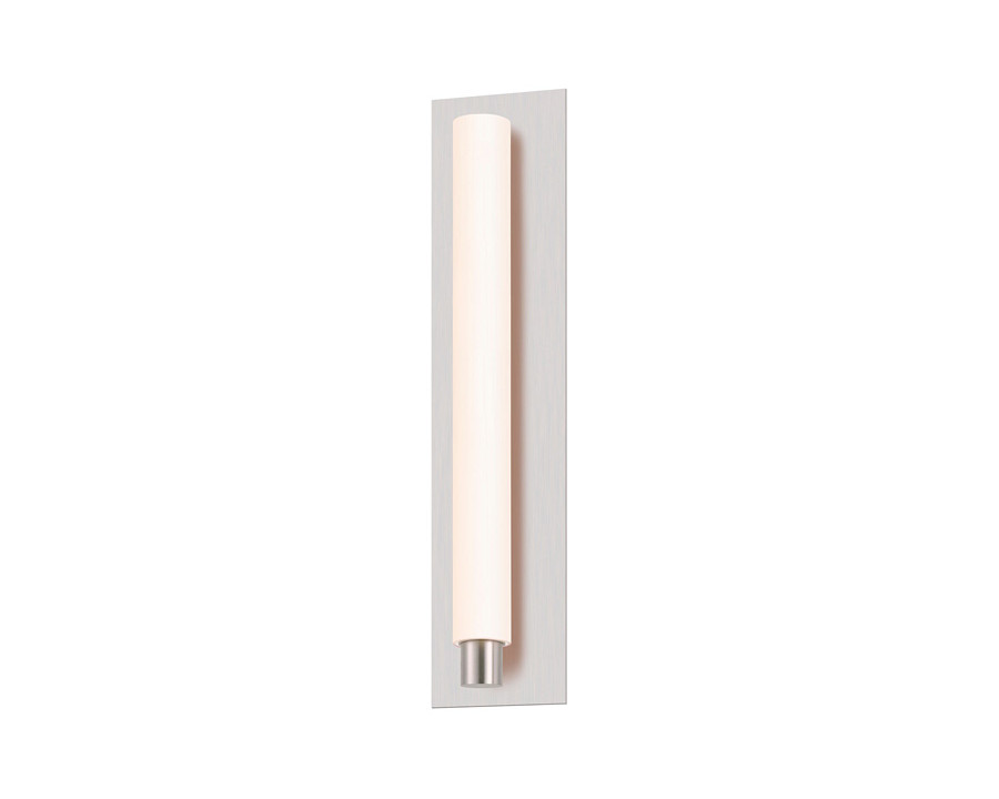 Sonneman Tubo Slim LED Panel Sconce - Satin Nickel, 18", Drum Trim