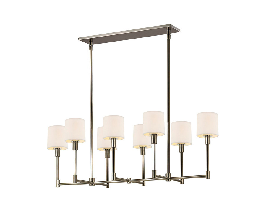 Sonneman Embassy LED Chandelier - Satin Nickel, 8-Light Bar