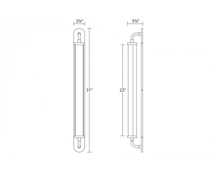 Sonneman Bauhaus Revisited Klammer LED Sconce - Polished Chrome, Tall