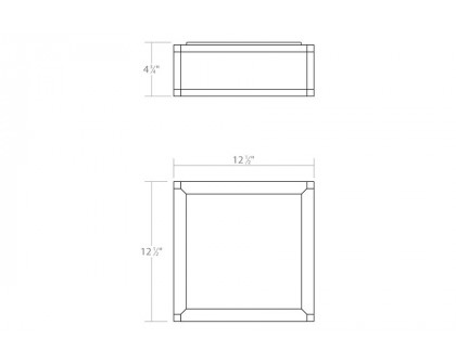 Sonneman Cubix LED Surface Mount - 1-Light Short