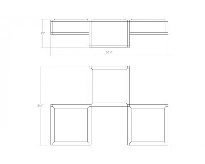 Sonneman Cubix LED Surface Mount - 3-Light