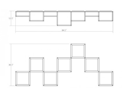 Sonneman Cubix LED Surface Mount - 7-Light