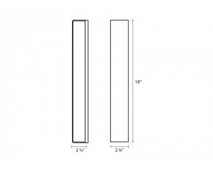 Sonneman Solid Glass Bar LED Bath Bar - Satin Nickel, 18"