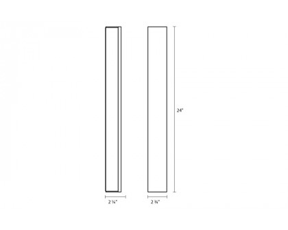 Sonneman Solid Glass Bar LED Bath Bar - Polished Chrome, 24"