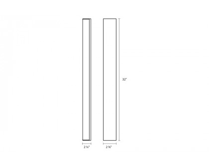 Sonneman Solid Glass Bar LED Bath Bar - Polished Chrome, 32"