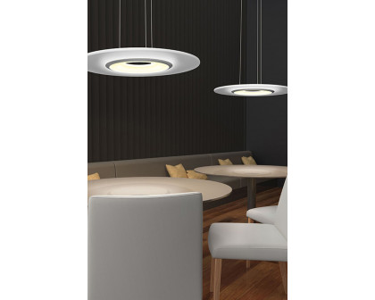 Sonneman Float LED Pendant - Satin Nickel, 18"