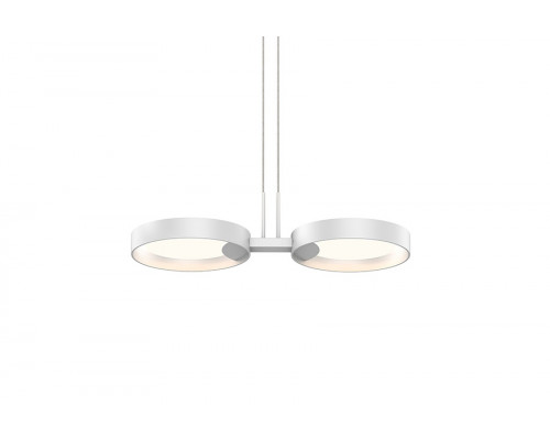 Sonneman Light Guide Ring Chandelier - Satin White with White Interior, 2-Light