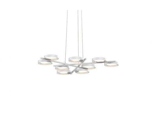 Sonneman Light Guide Ring Chandelier - Satin White with White Interior, 9-Light