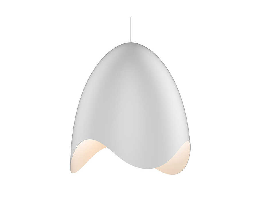 Sonneman Waveforms Bell LED Pendant - Satin White with Satin White Interior, Large