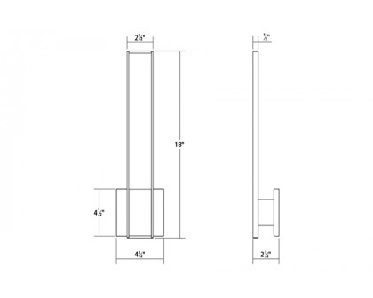 Sonneman Planes LED Sconce - Satin White