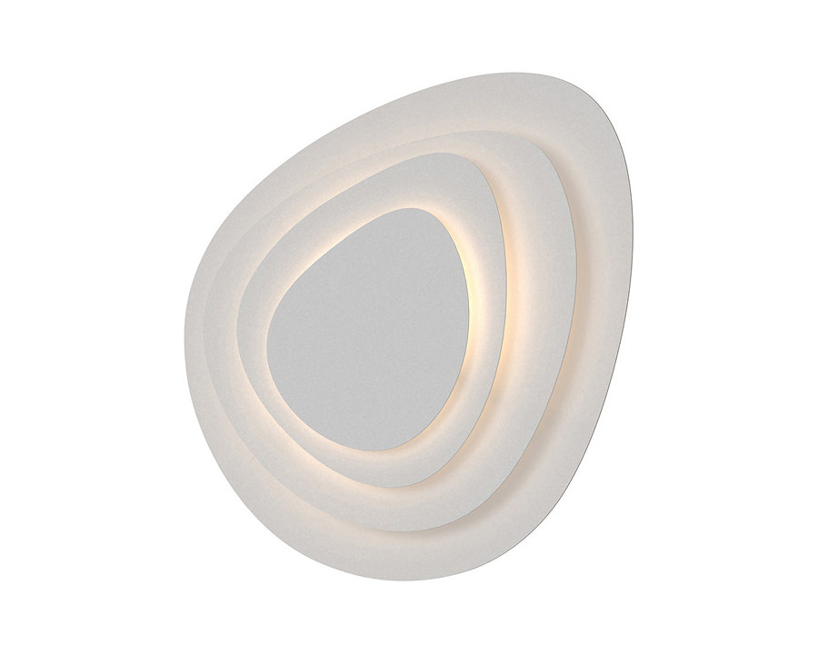 Sonneman Abstract Panels LED Sconce - Textured White, 4-Plate