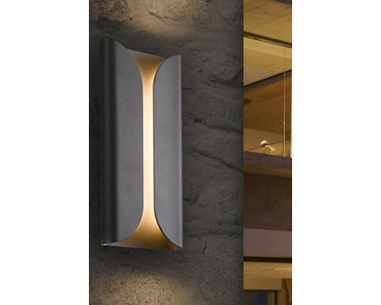 Sonneman Folds LED Sconce - Textured Bronze, Standard