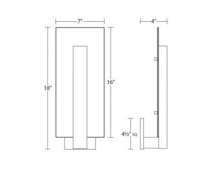 Sonneman Midtown LED Sconce - Textured Bronze, Tall