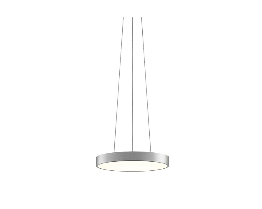 Sonneman Pi LED Pendant - Bright Satin Aluminum, 16", 3000K