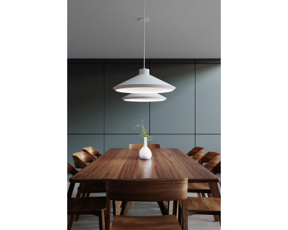 Sonneman Koma Edo Pendant - Satin White, E26