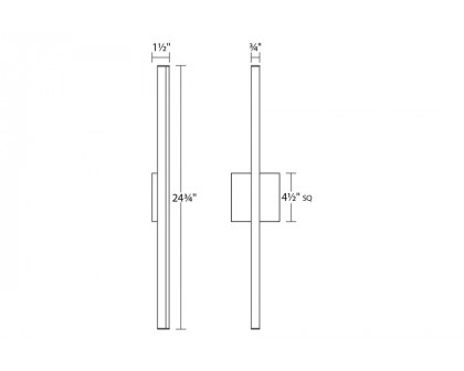 Sonneman Stix LED Bath Bar - Satin White, 24"