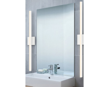 Sonneman Stix LED Bath Bar - Bright Satin Aluminum, 40"