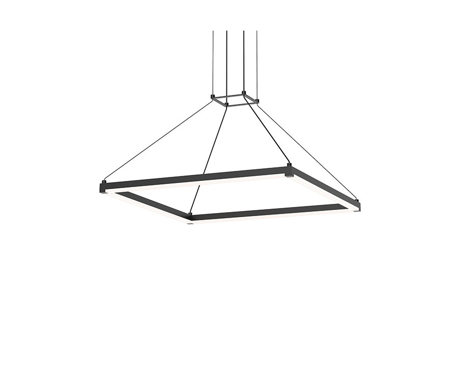 Sonneman Stix Square LED Pendant - Satin Black, 24"