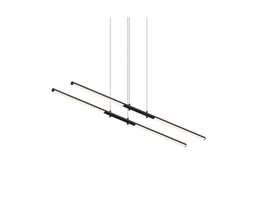 Sonneman Tik-Tak LED Chandelier - Satin Black, Tandem