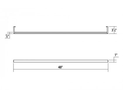 Sonneman Thin-Line LED Wall Bar - Satin White, 4" One-Sided, 3000K