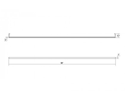 Sonneman Thin-Line LED Wall Bar - Satin White, 8" One-Sided, 3000K