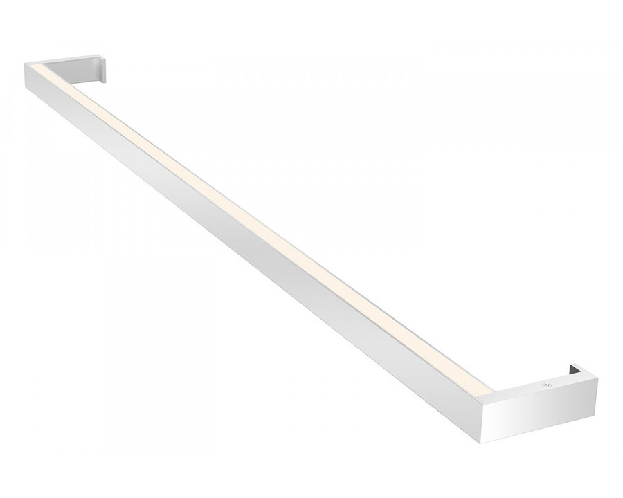 Sonneman Thin-Line LED Wall Bar - Bright Satin Aluminum, 3" One-Sided, 3000K