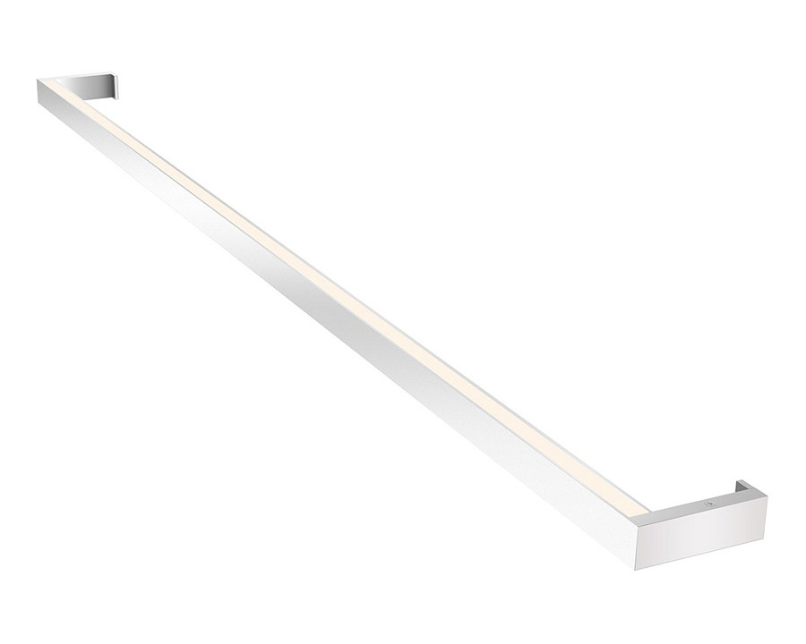 Sonneman Thin-Line LED Wall Bar - Bright Satin Aluminum, 4" One-Sided, 3000K