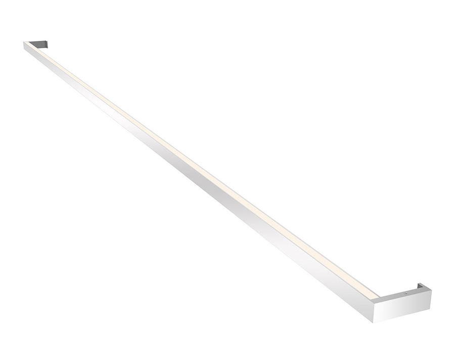 Sonneman Thin-Line LED Wall Bar - Bright Satin Aluminum, 8" One-Sided, 3000K