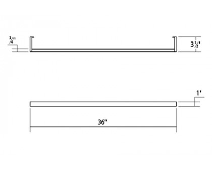 Sonneman Thin-Line LED Wall Bar - Satin Black, 3" One-Sided, 3000K