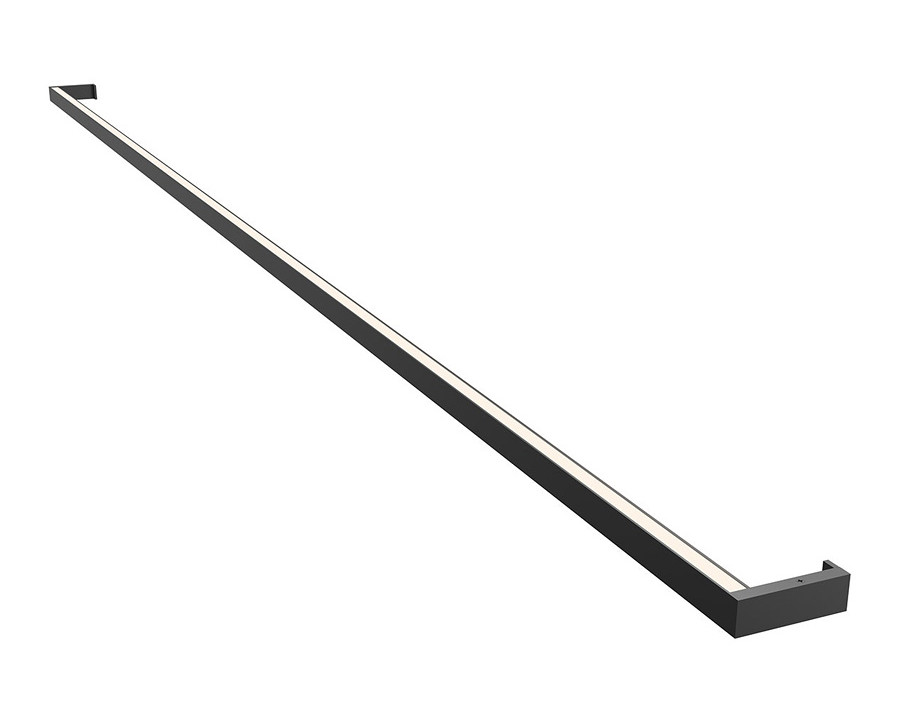 Sonneman Thin-Line LED Wall Bar - Satin Black, 8" One-Sided, 3000K